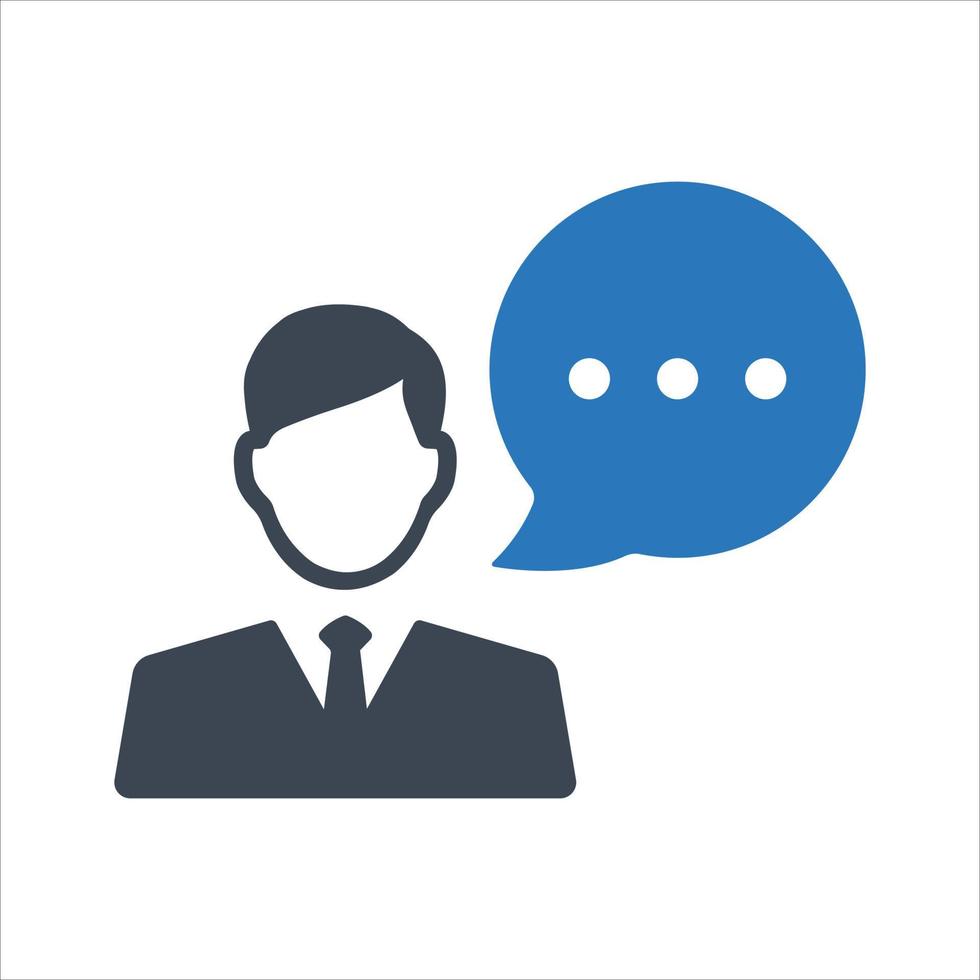 Business talking icon on white background vector