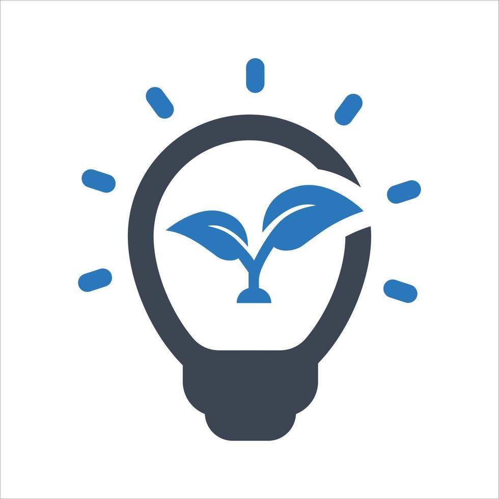 Green energy icon, Green power vector