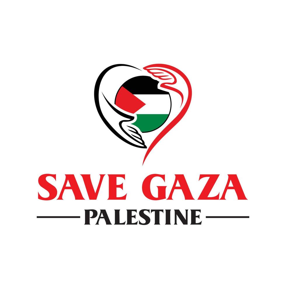 guardar el logotipo de palestina, vector libre de gaza