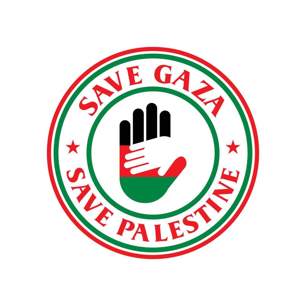 guardar el logotipo de palestina, vector libre de gaza