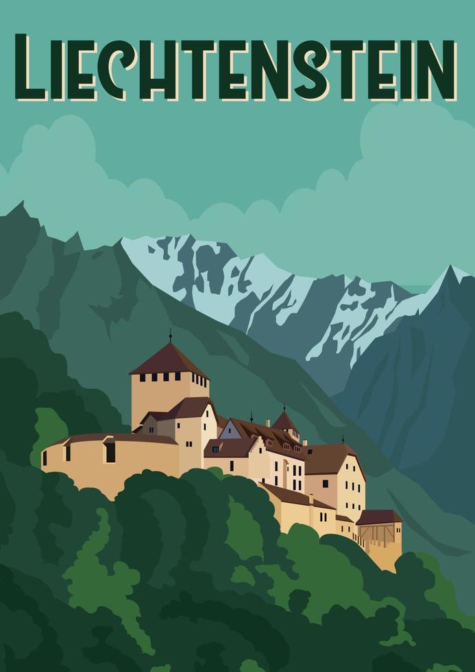 fondo de ilustración de vector de liechtenstein