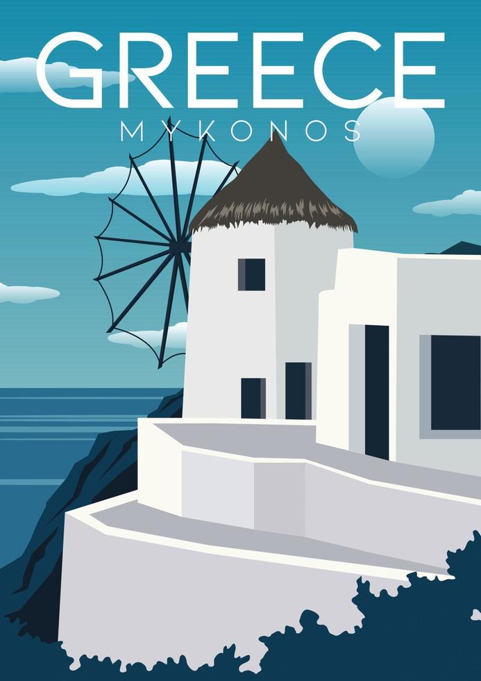 Greece Vector Illustration Background