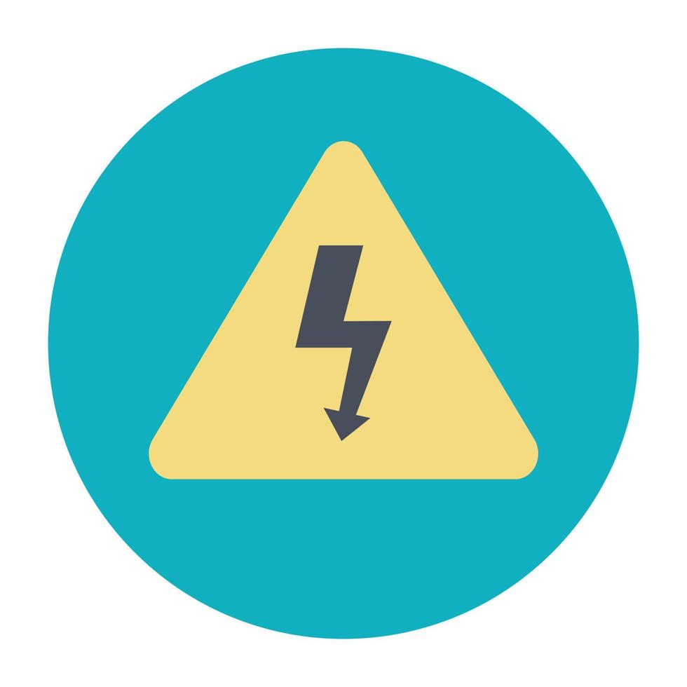 Thunder Warning Sign vector