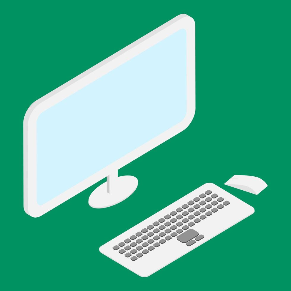 Isometric computer icon for web and interriors vector
