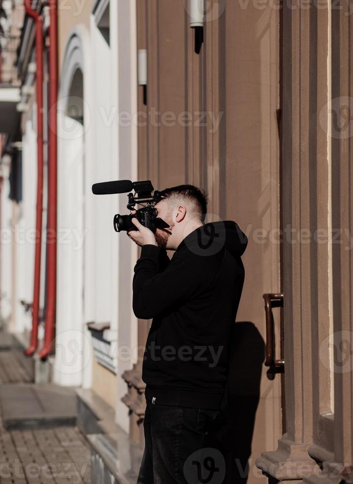 operador de cámara de video foto