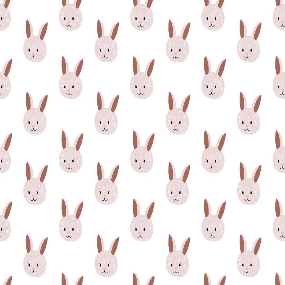 Seamless Easter. Seamless pattern. Rabbit background. Wrapping paper pattern. Pattern for decorating Easter eggs. Seamless vector pattern. Hand drawn vector.