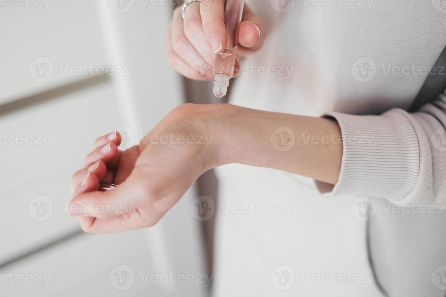 essential oil on wrist photo