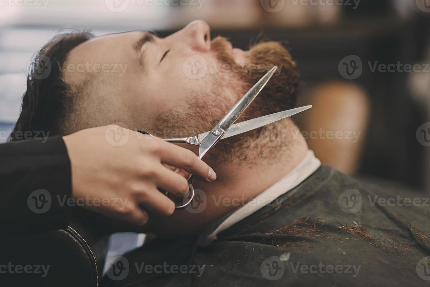 Male client in barbershop photo