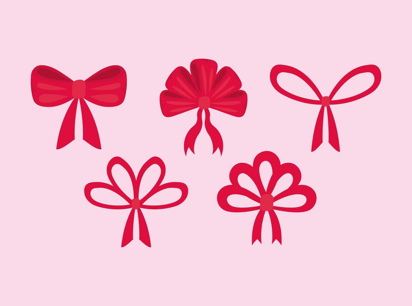 nice red bows vector