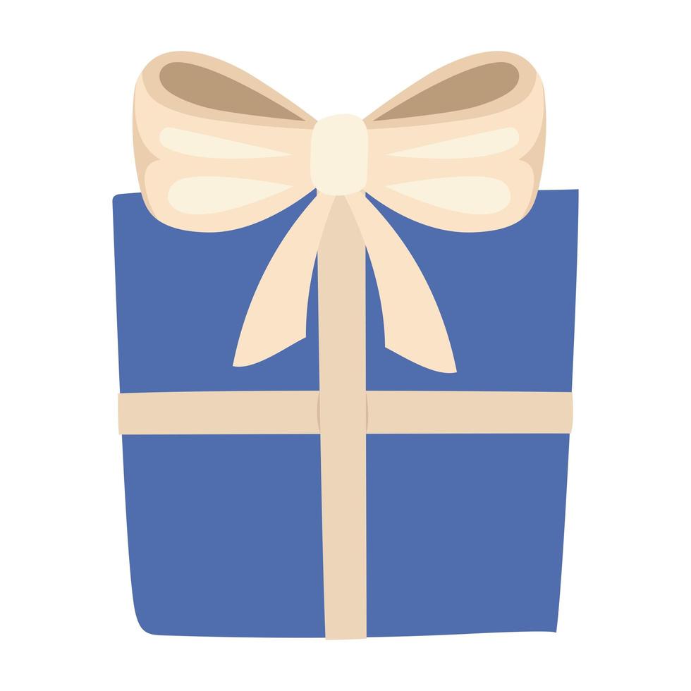 blue holiday gift box vector