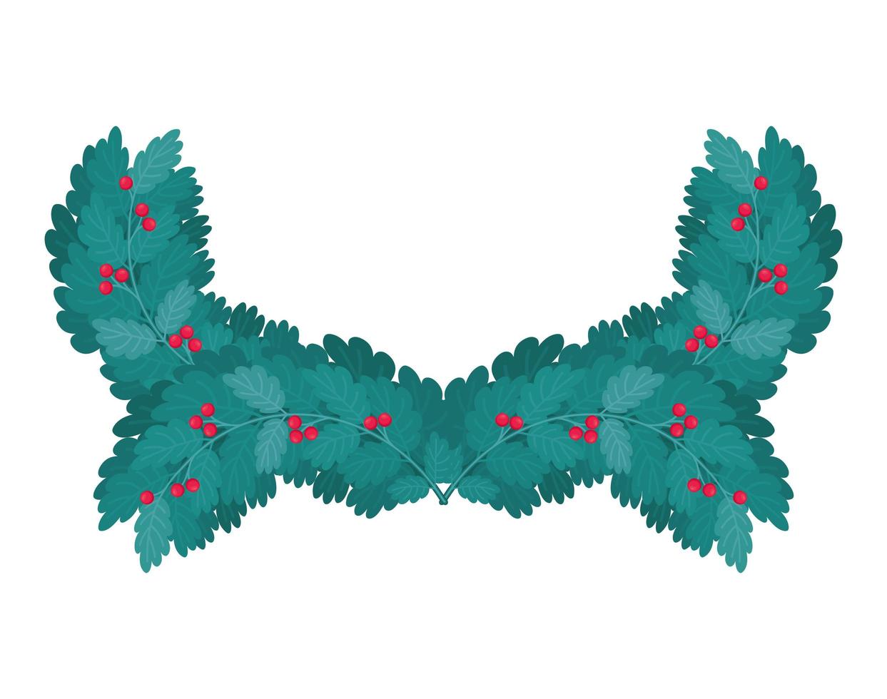 mistletoe branch icon vector