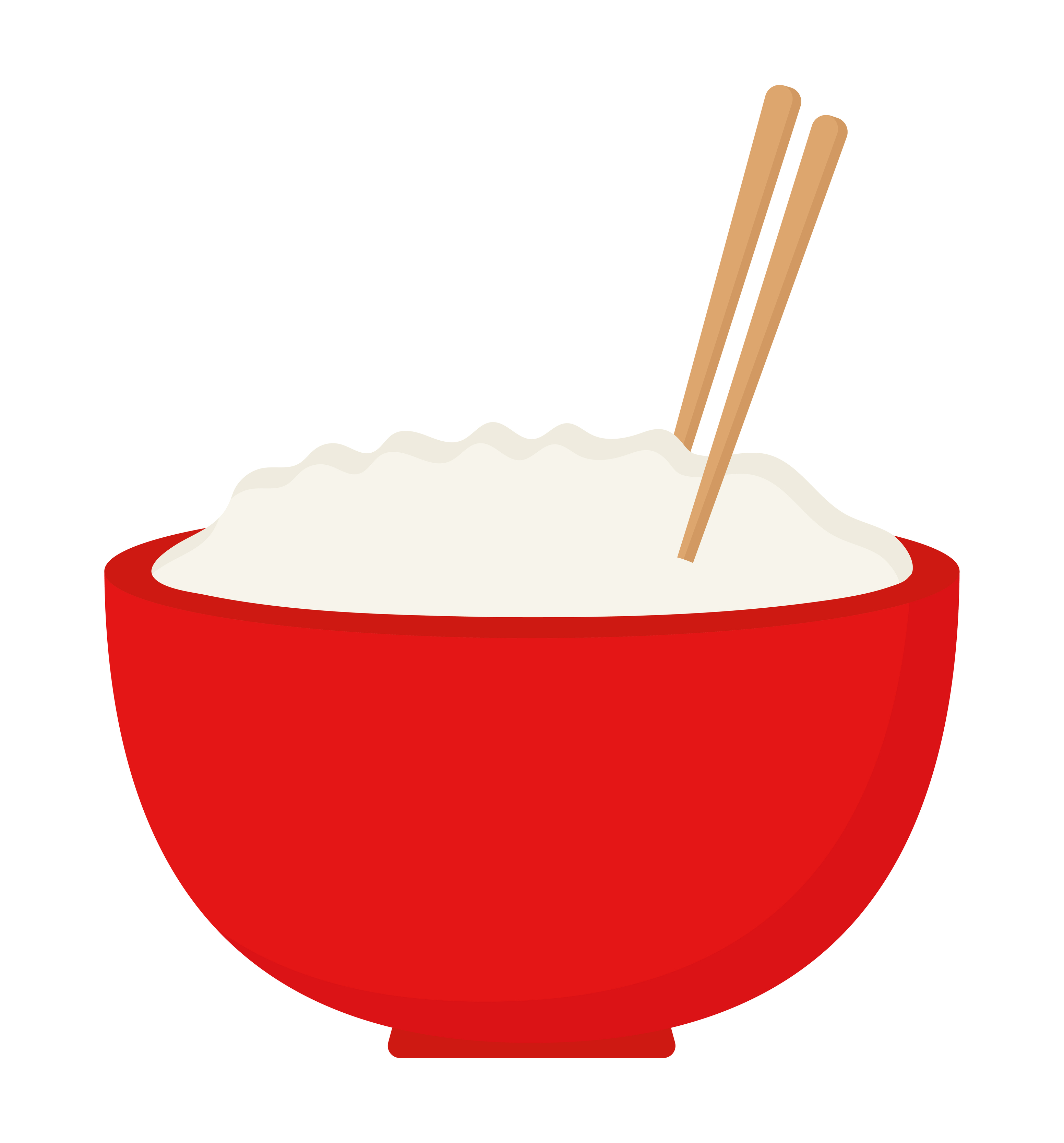 red bowl with rice 5967907 Vector Art at Vecteezy