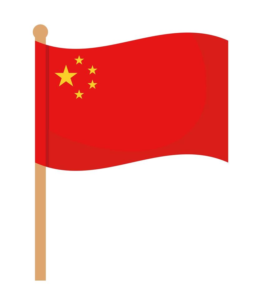 ilustración de la bandera china vector