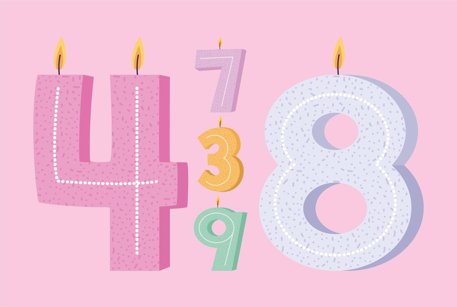 number candles items vector