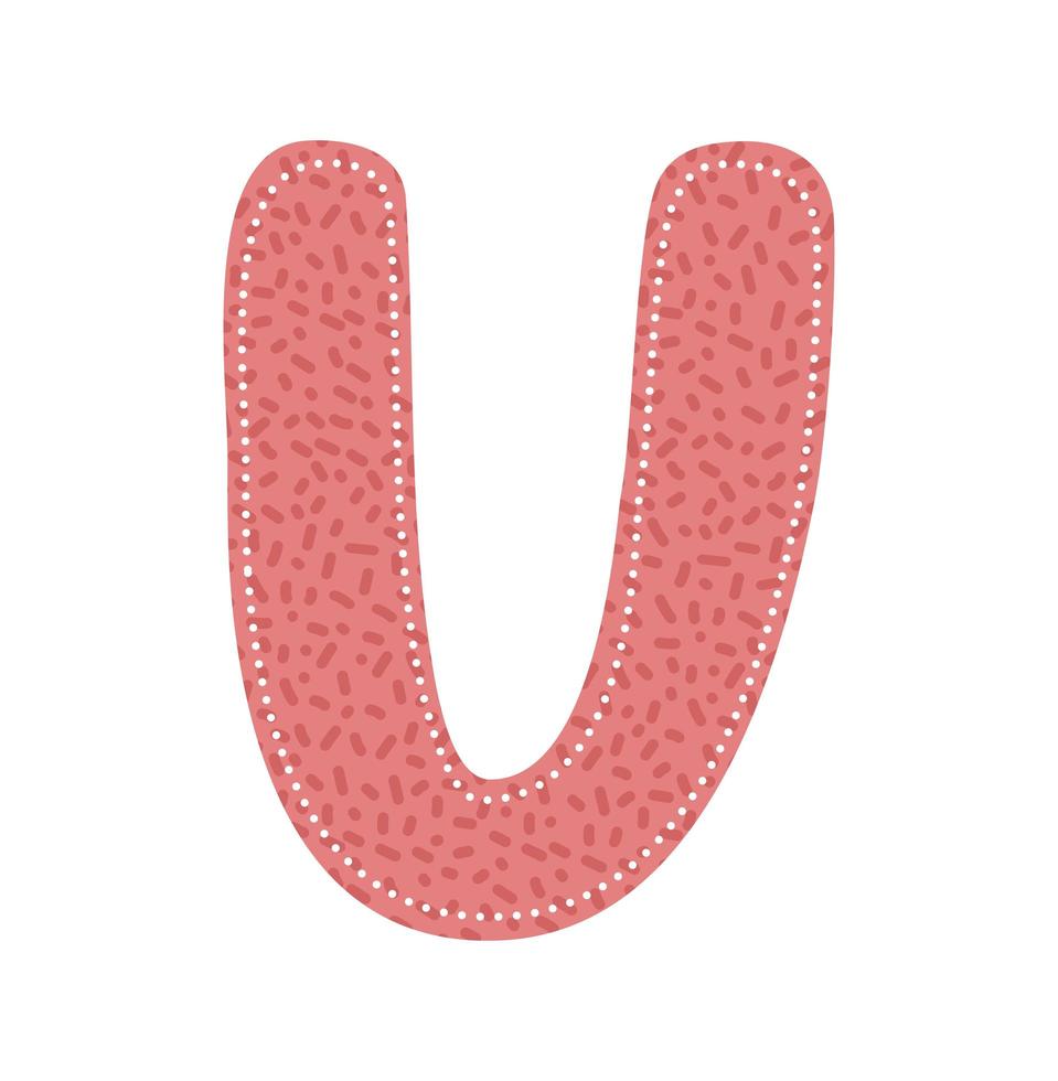 nice letter U icon vector