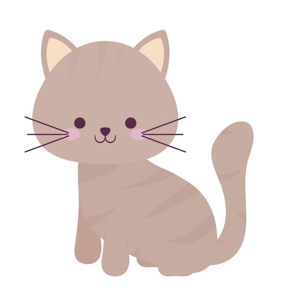 cute brown cat vector