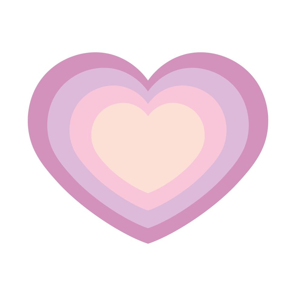 looped heart design vector