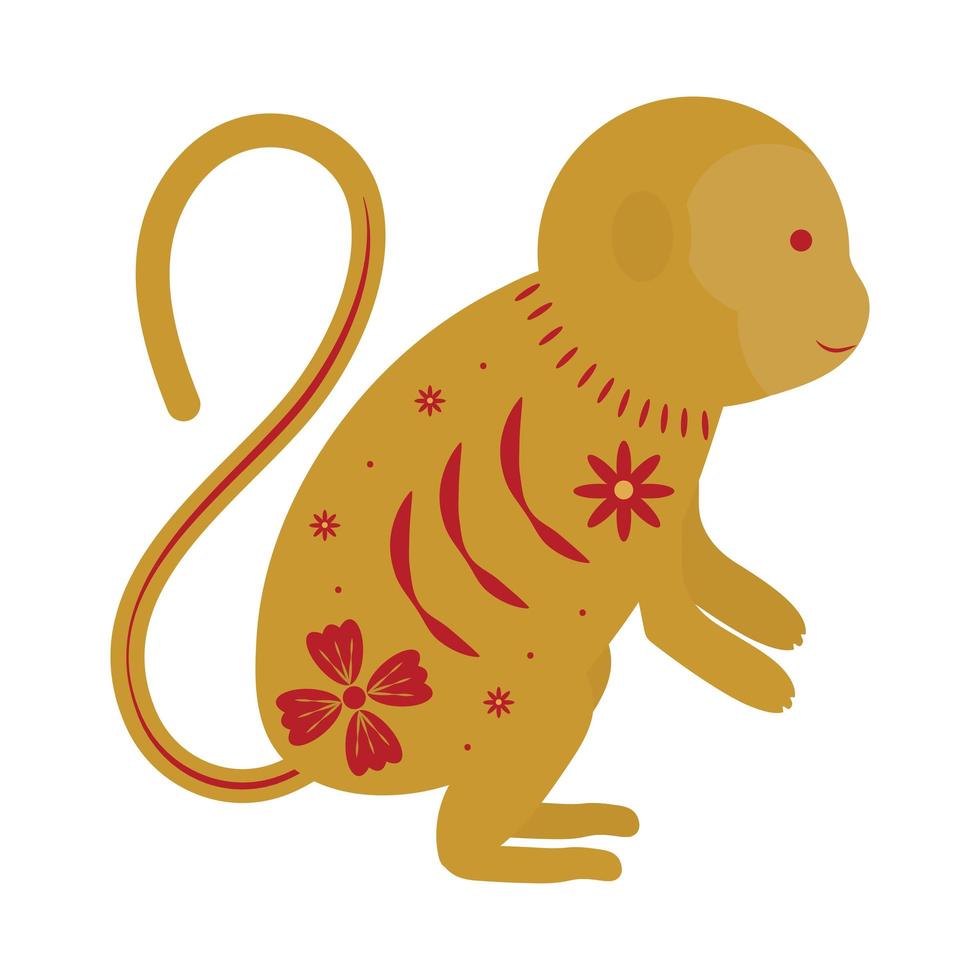 chinese zodiac monkey vector