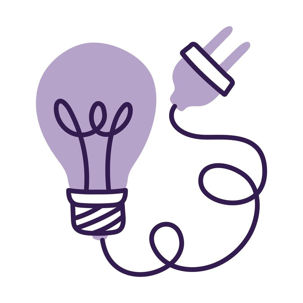 light bulb with wire vector