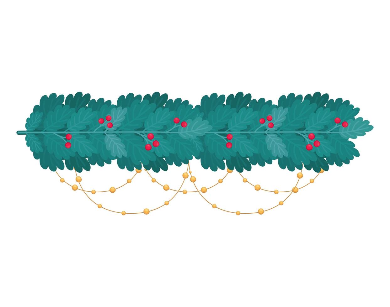 pretty mistletoe branch vector