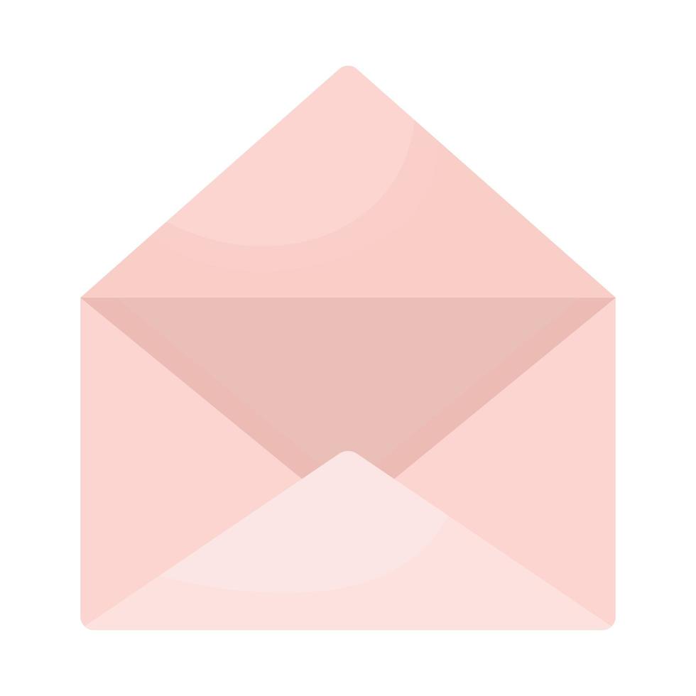 envelope open of pink color vector