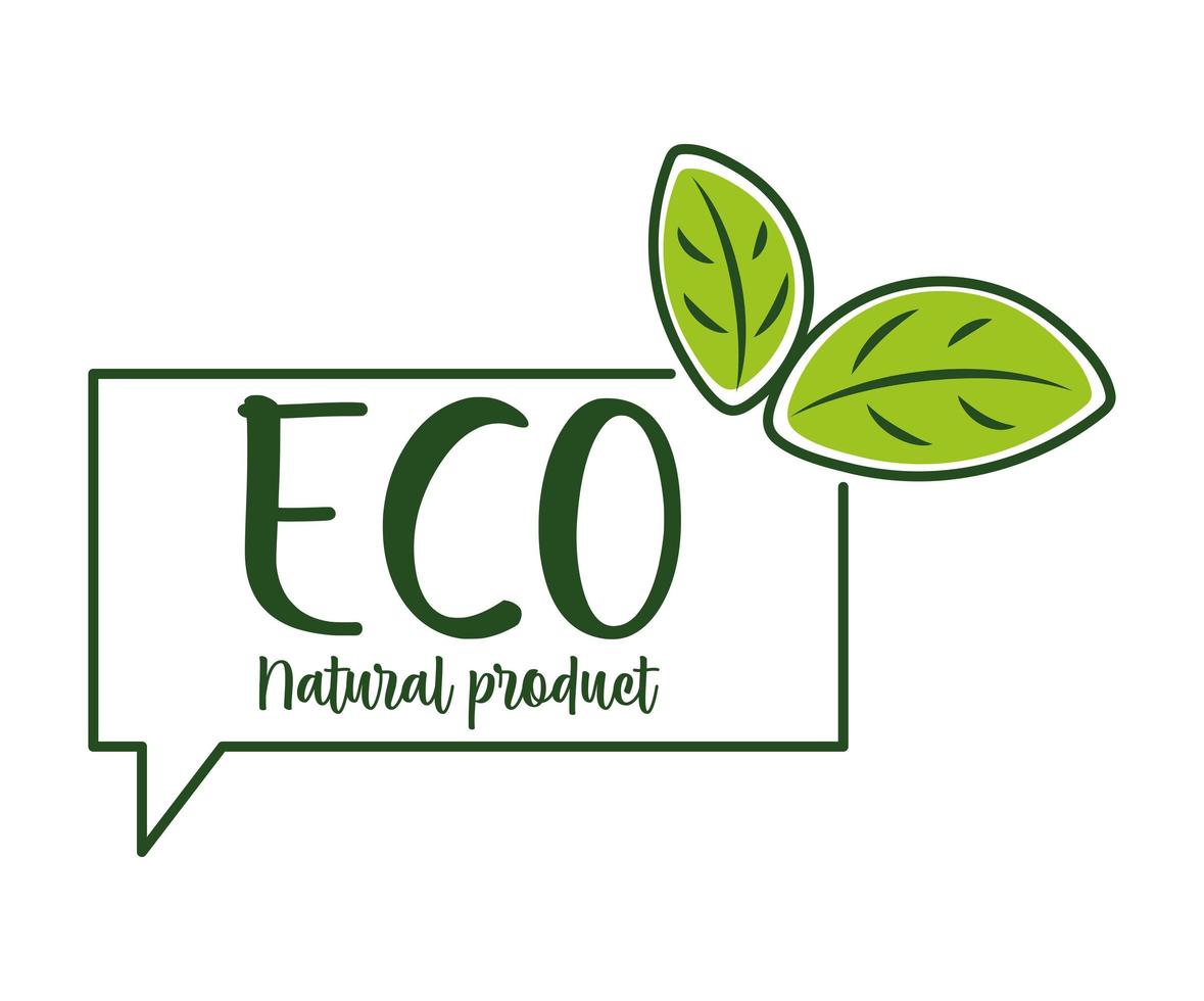 eco natural product seal vector