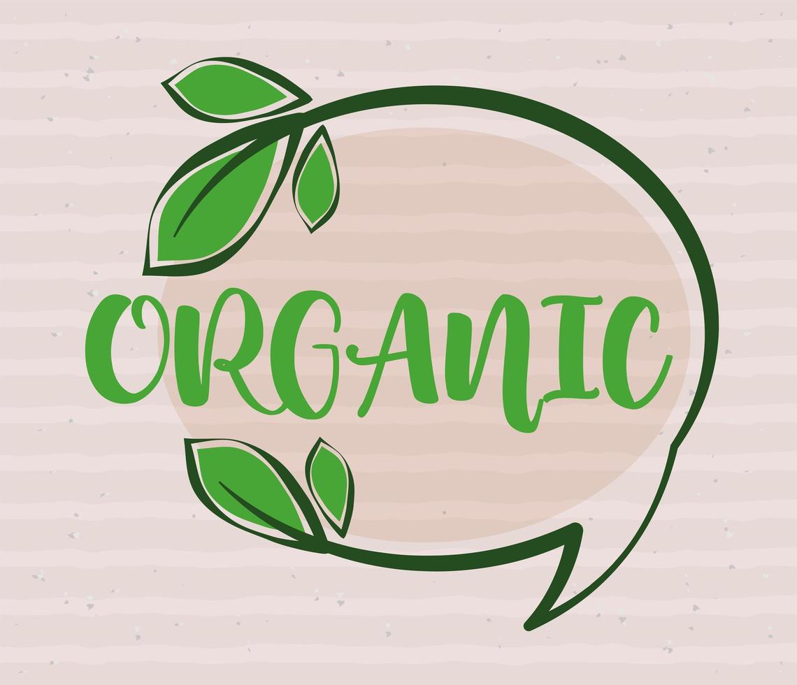 organic product seal vector