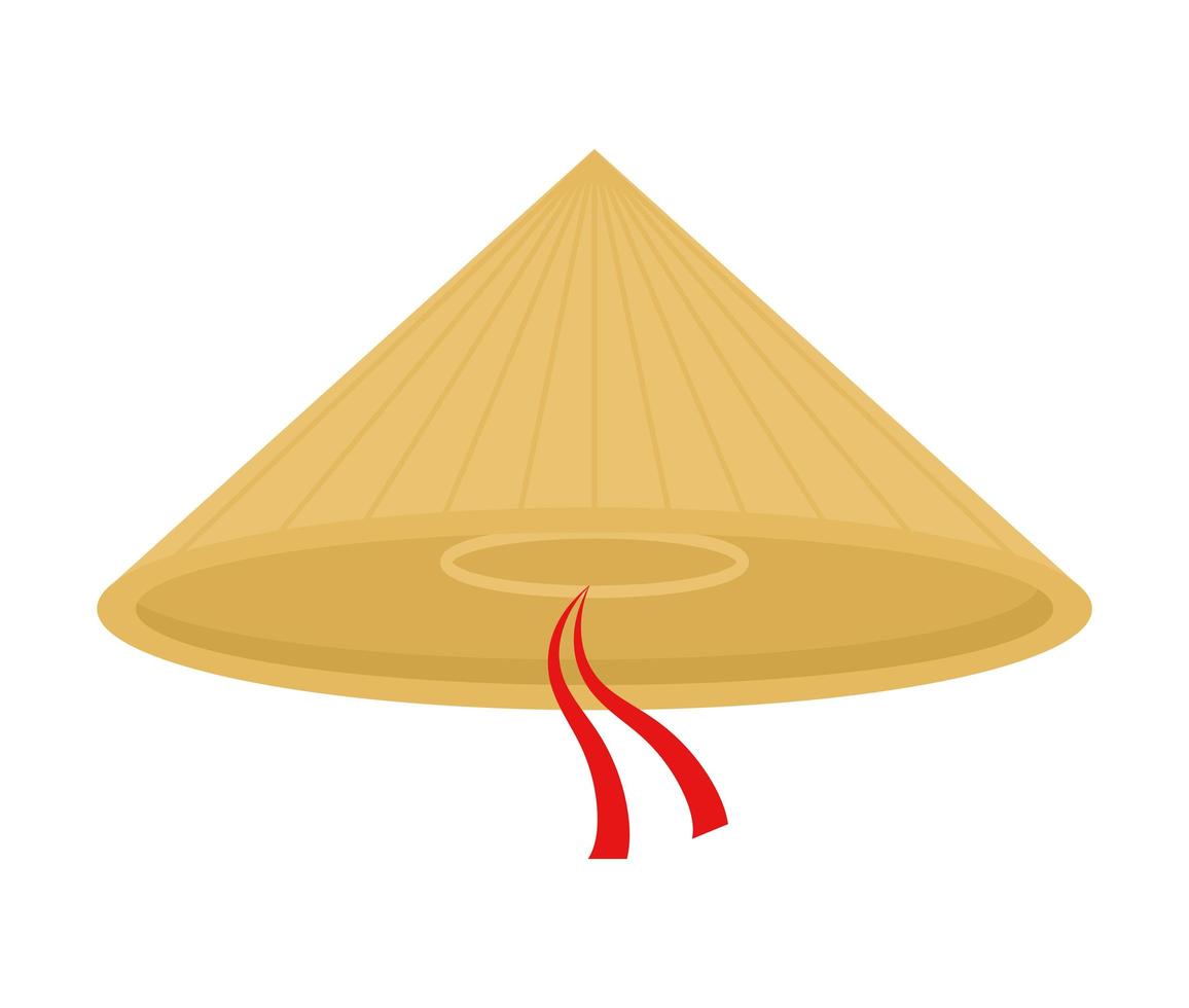 diseño de sombrero de paja vector