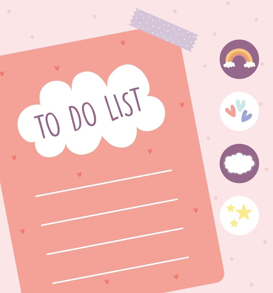 daily planner poster vector