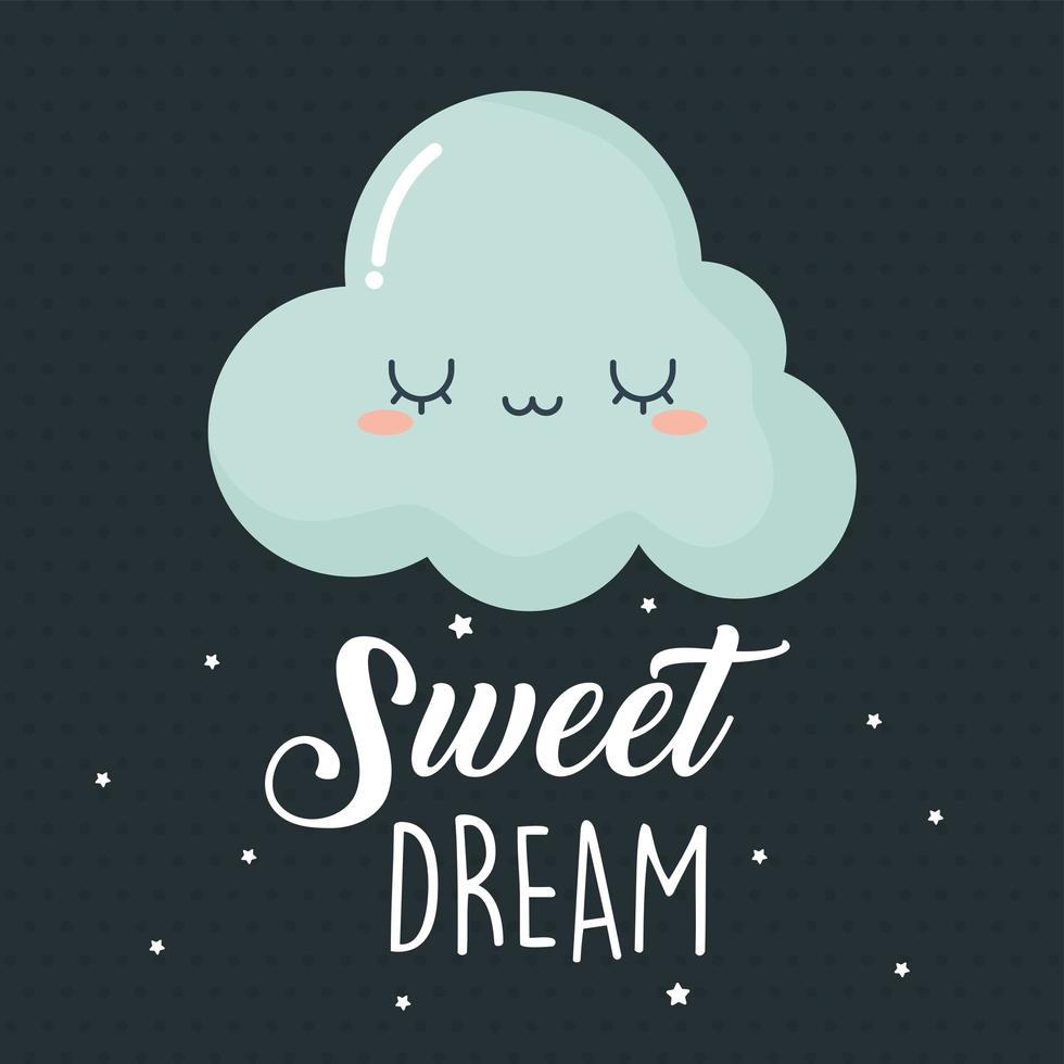 tarjeta de dulces sueños vector