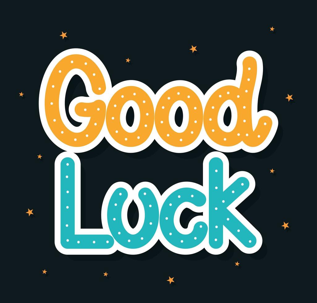 cute good luck image vector