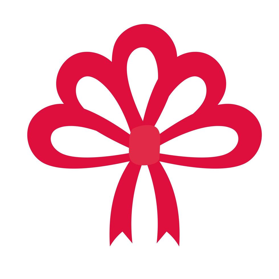 festive bow design vector