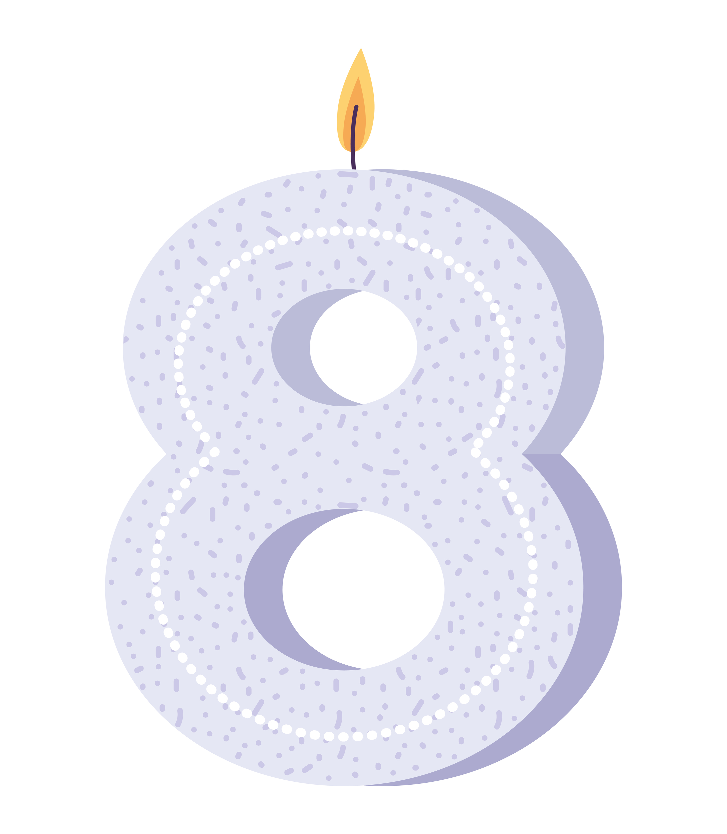 Eight Birthday Candle Vector Art At Vecteezy