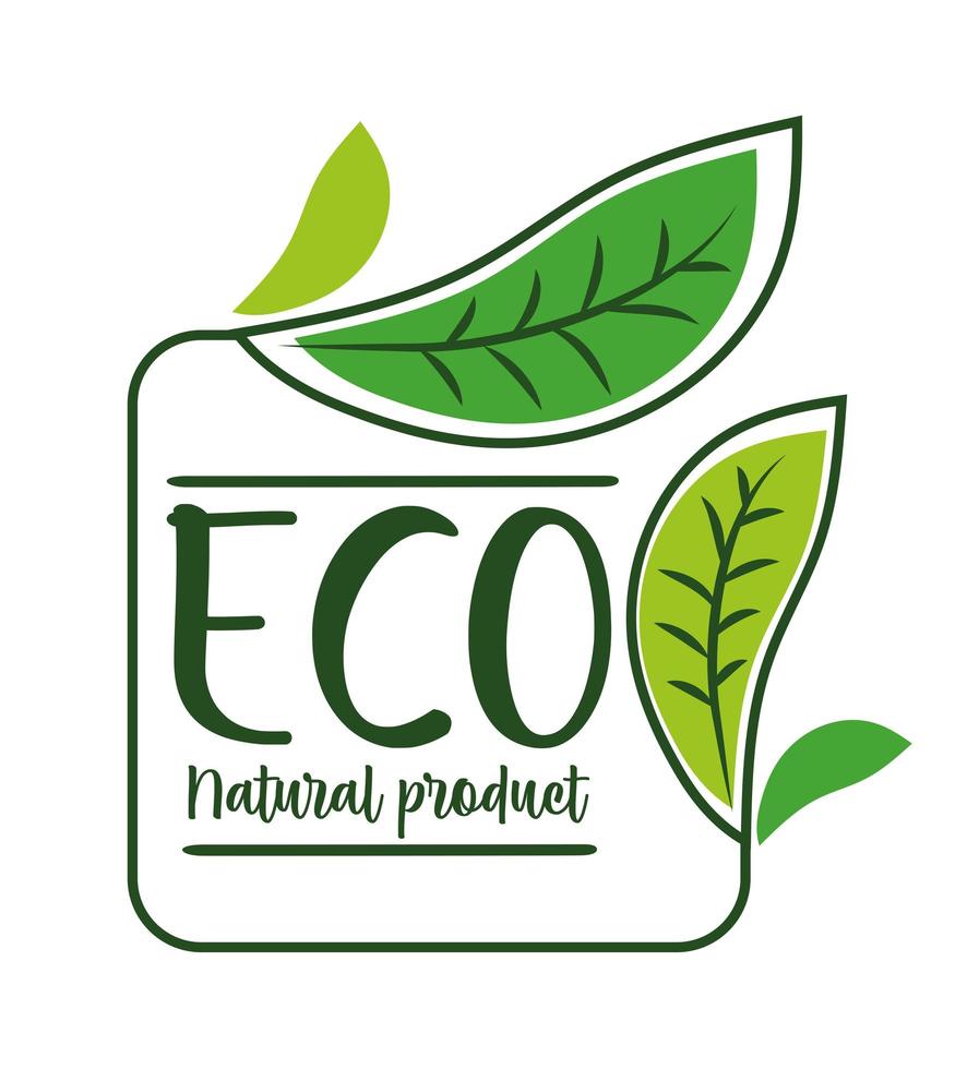 eco natural product label vector