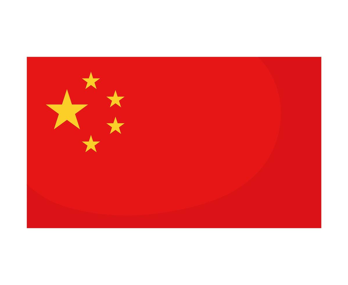 diseño de la bandera china vector