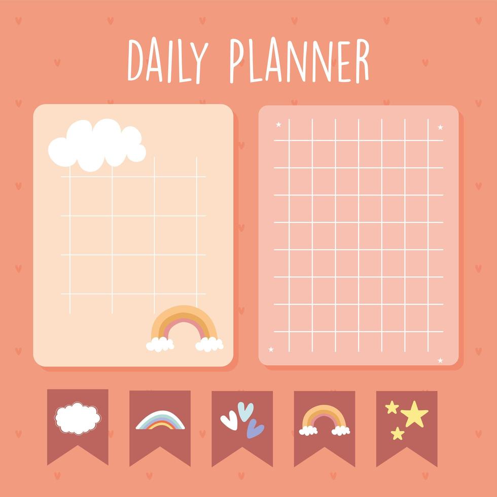 daily planner illustration vector
