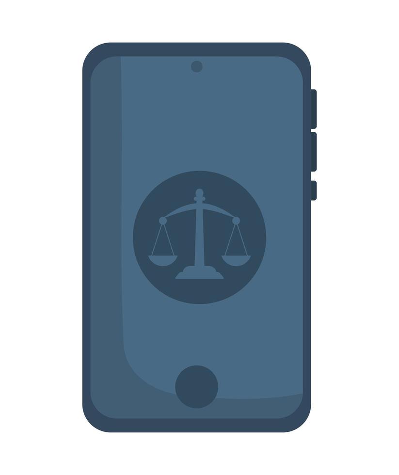 cellphone with justice app vector