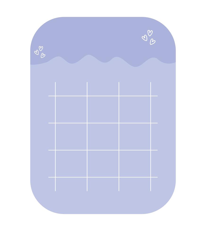 purple daily planner vector