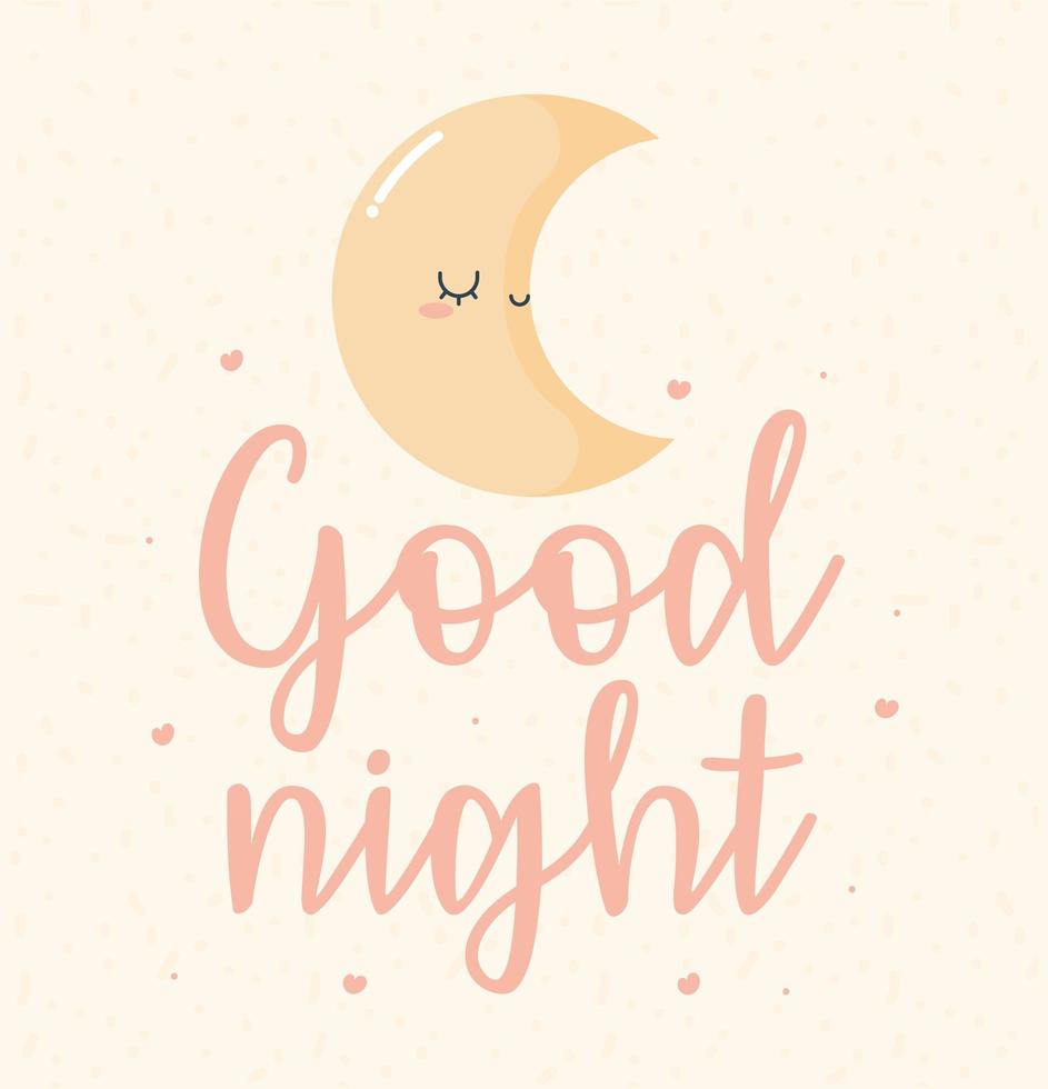 tarjeta de buenas noches vector