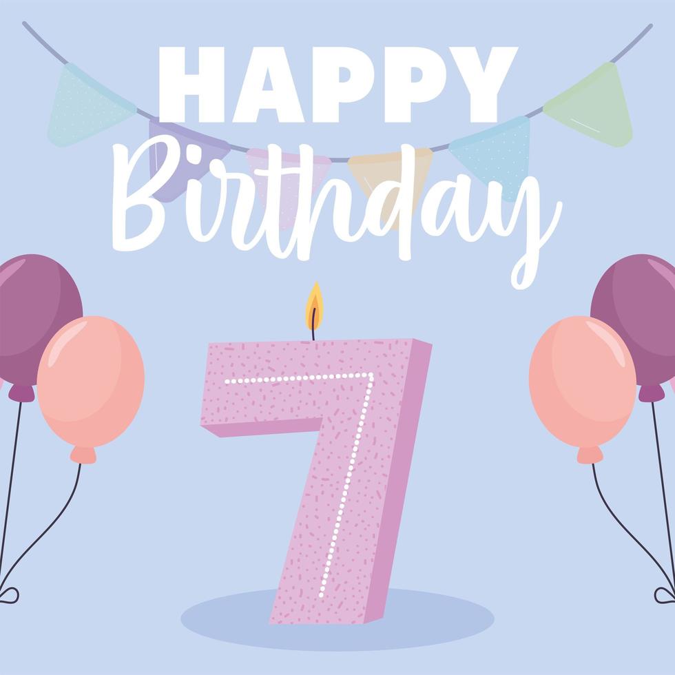 birthday candle poster vector