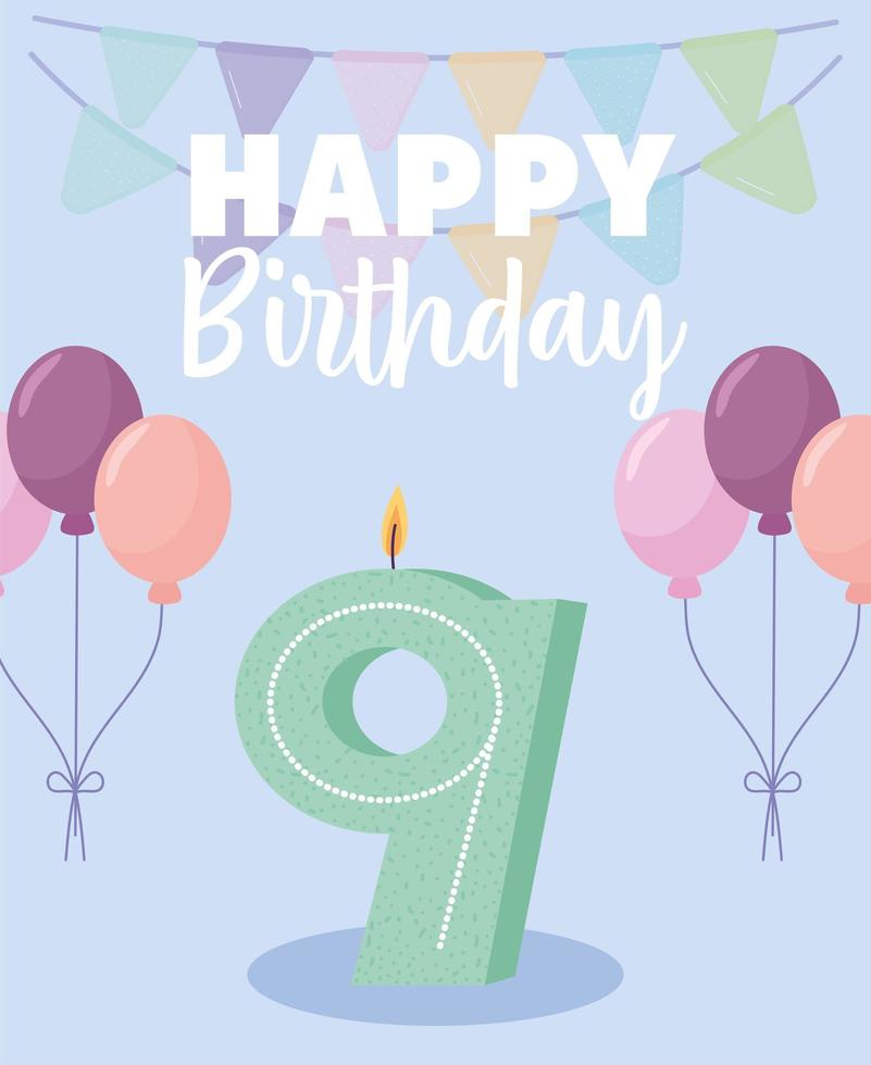 birthday candle illustration vector