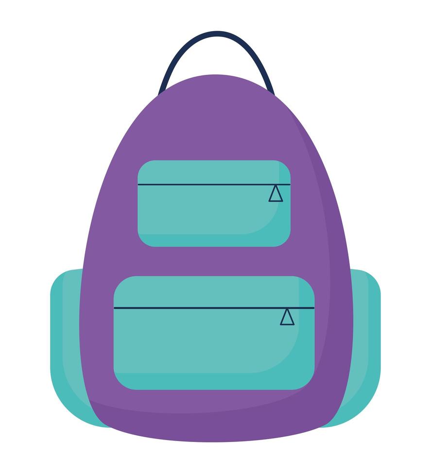 purple backpack design vector