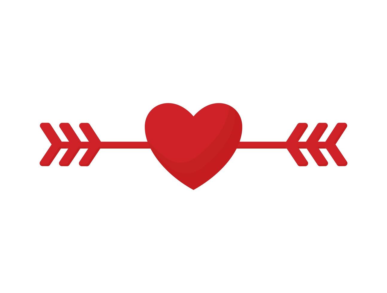 cupid heart icon vector