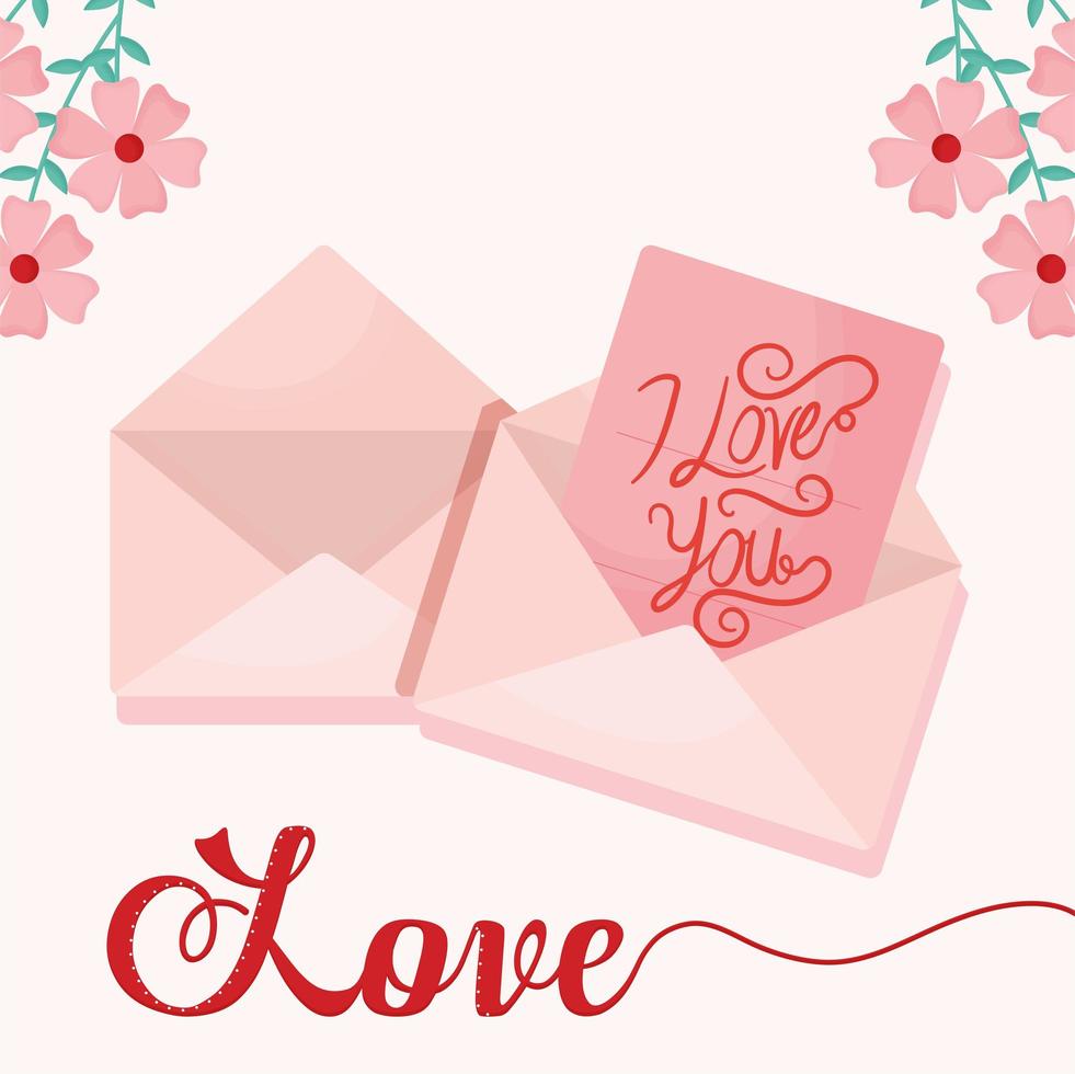 lindas tarjetas de amor vector