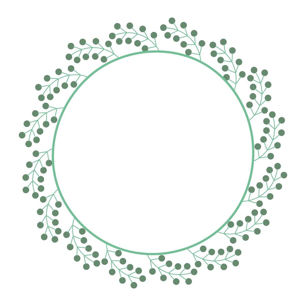 green laurel wreath design vector