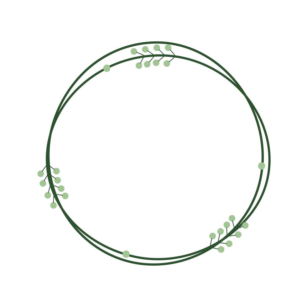 circle laurel wreath icon vector