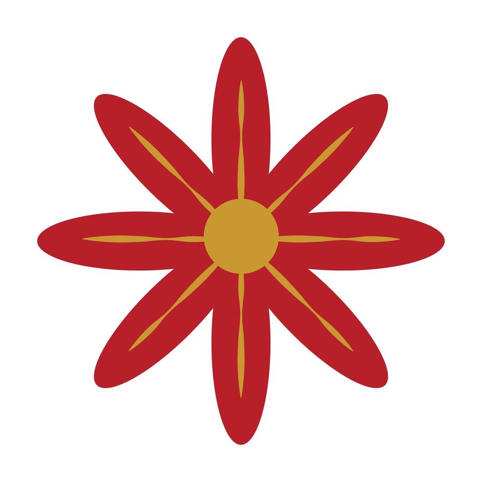 red chinese flower vector