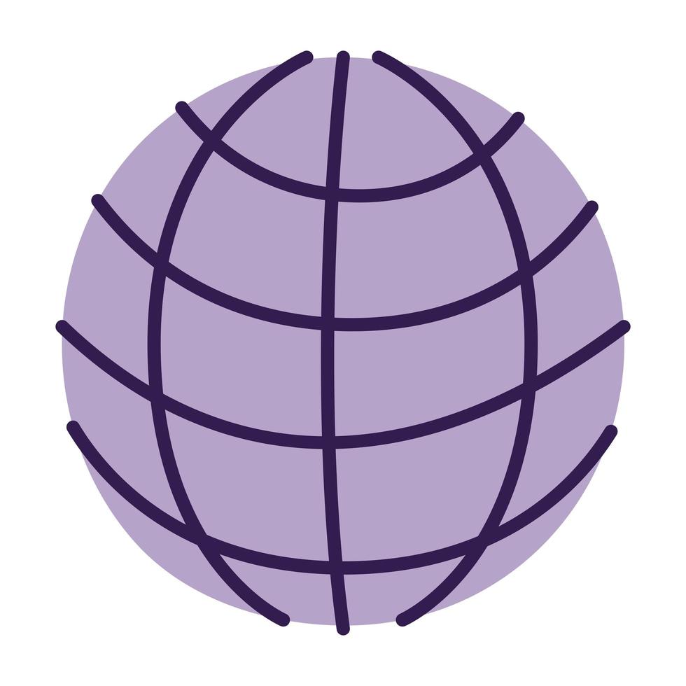 purple globe planet vector