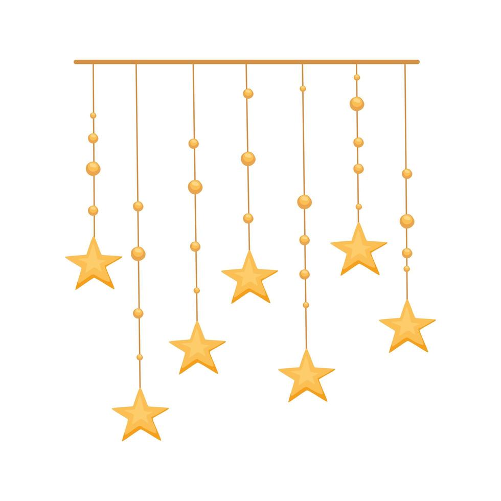 pendant with christmas stars vector