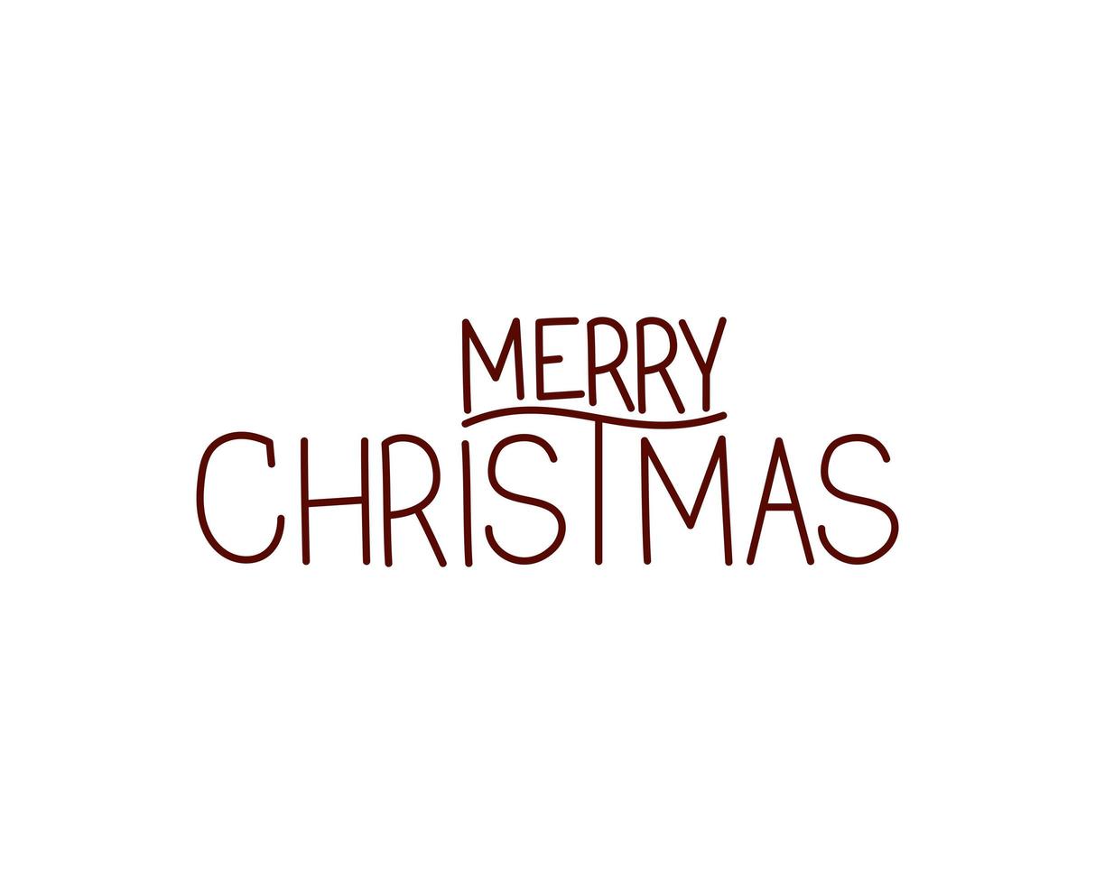 pretty merry christmas text vector
